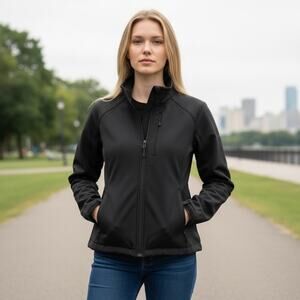 BLACK DIAMOND Womens Small Black Soft Shell Coat ⭐️